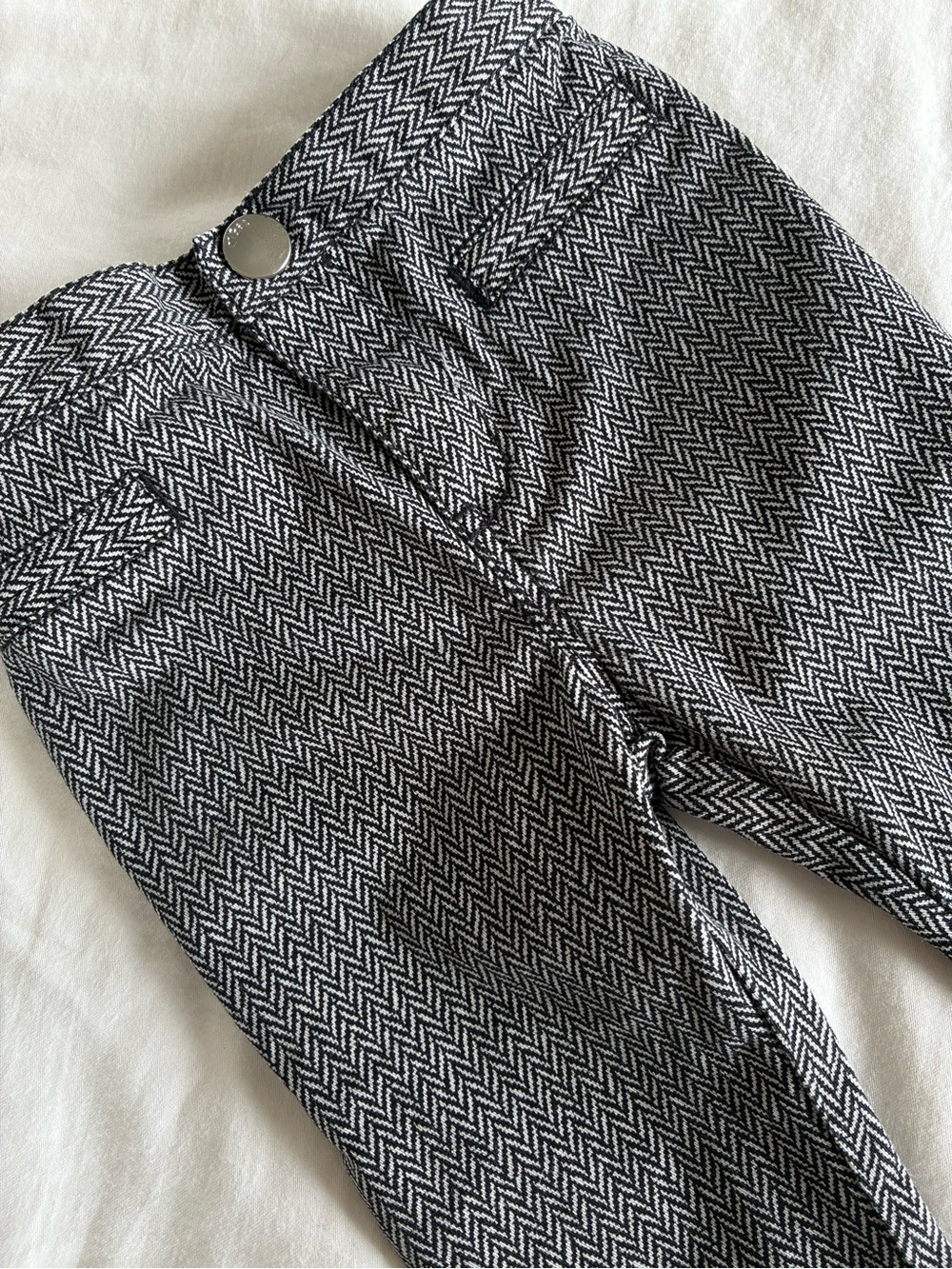 GAP Black and White Herringbone Dress Pants for Kids